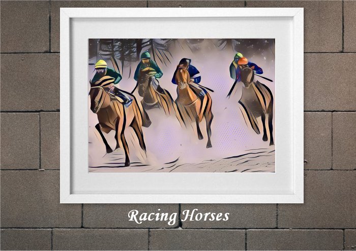 Racing Horses From Creative Bubble Art